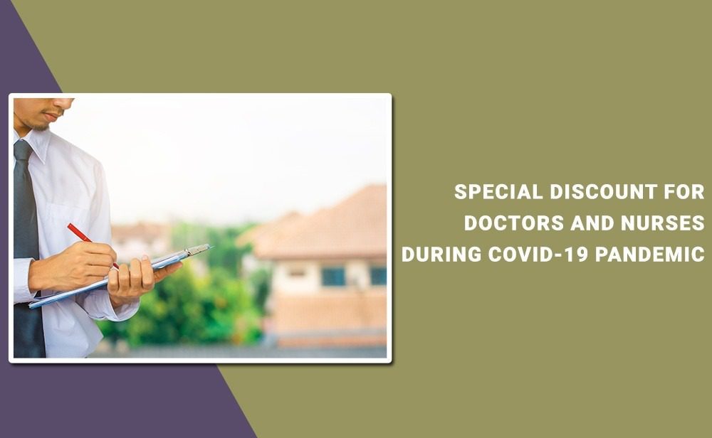 Special discount for doctors and nurses during covid-19 pandemic.